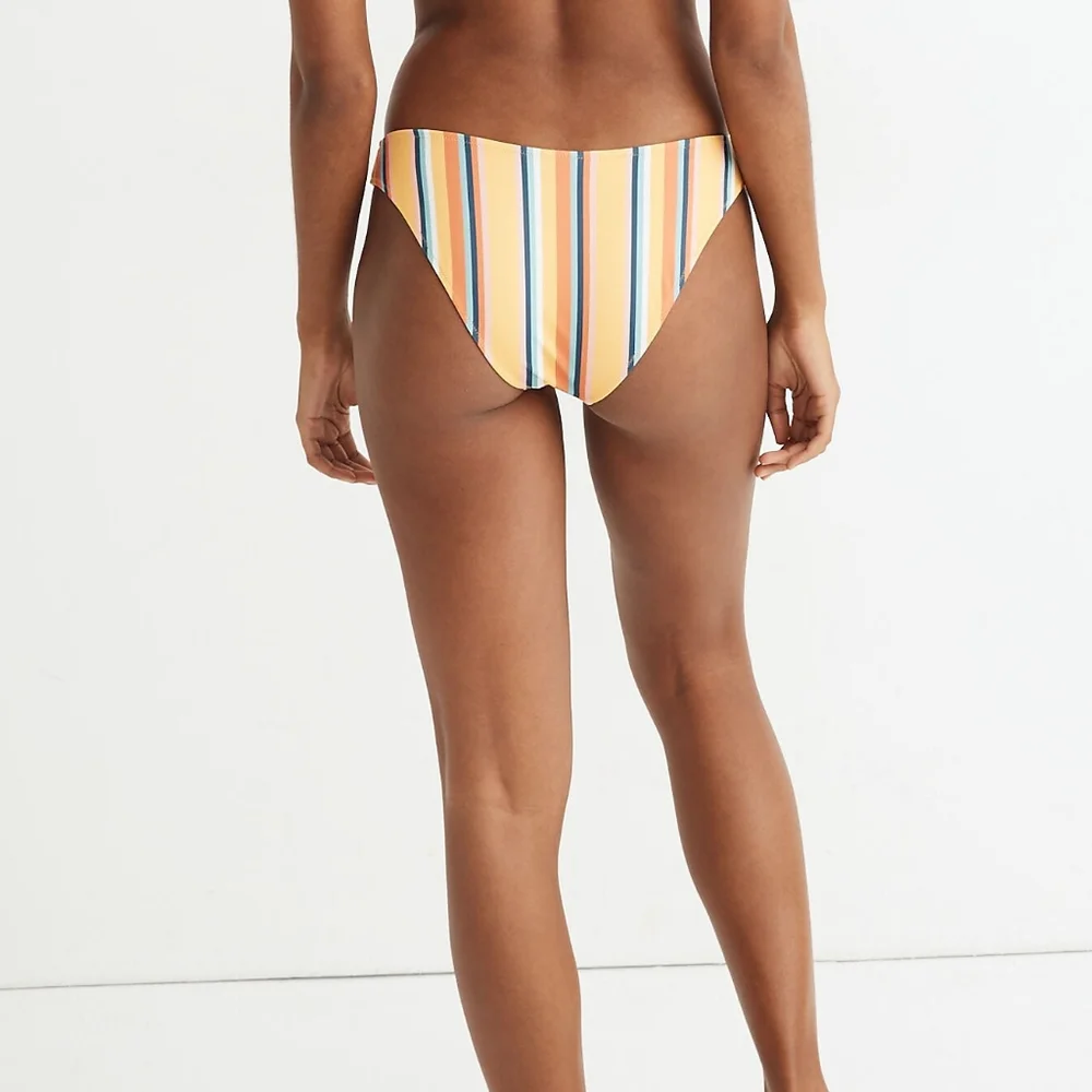 NEW Madewell Almeria Stripe Second Wave Classic Bikini Bottom XXS - Picture 5 of 5